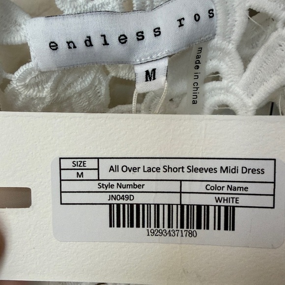 Endless Rose White Lace Midi Dress - Picture 6 of 6